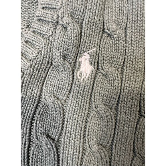 Ralph Lauren Sport Green cable knit pullover v-neck sweater, size XL - Picture 10 of 10